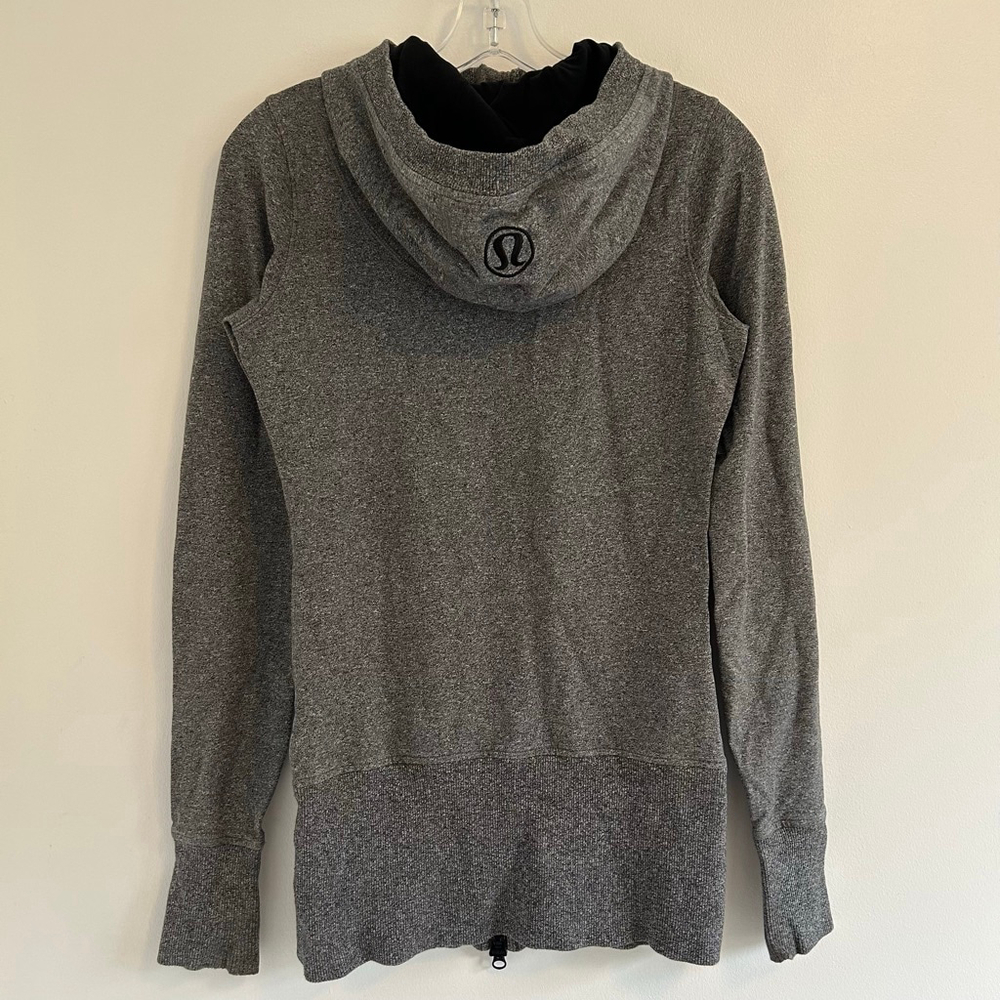 LULULEMON Scuba Full Zip Hoodie Heathered Gray Size 4 - Picture 6 of 10